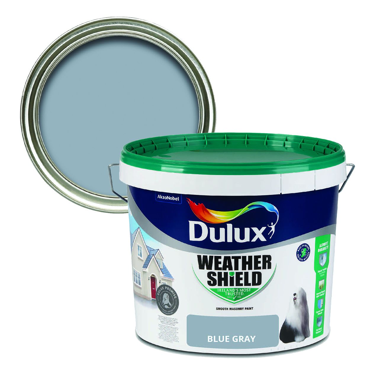 Dulux Weathershield Smooth Masonry Blue Grey 10L