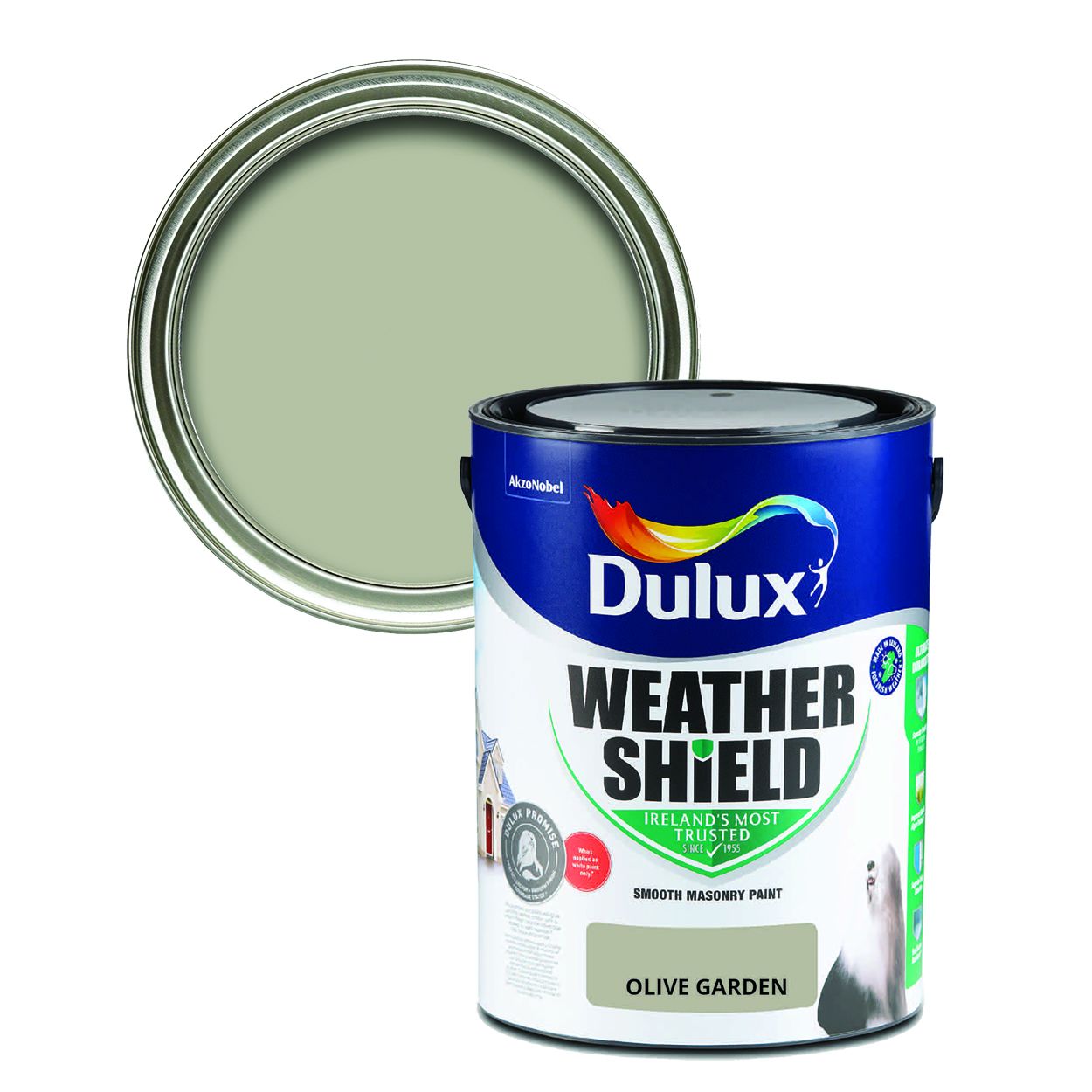 Dulux Weathershield Smooth Masonry Olive Garden 5L