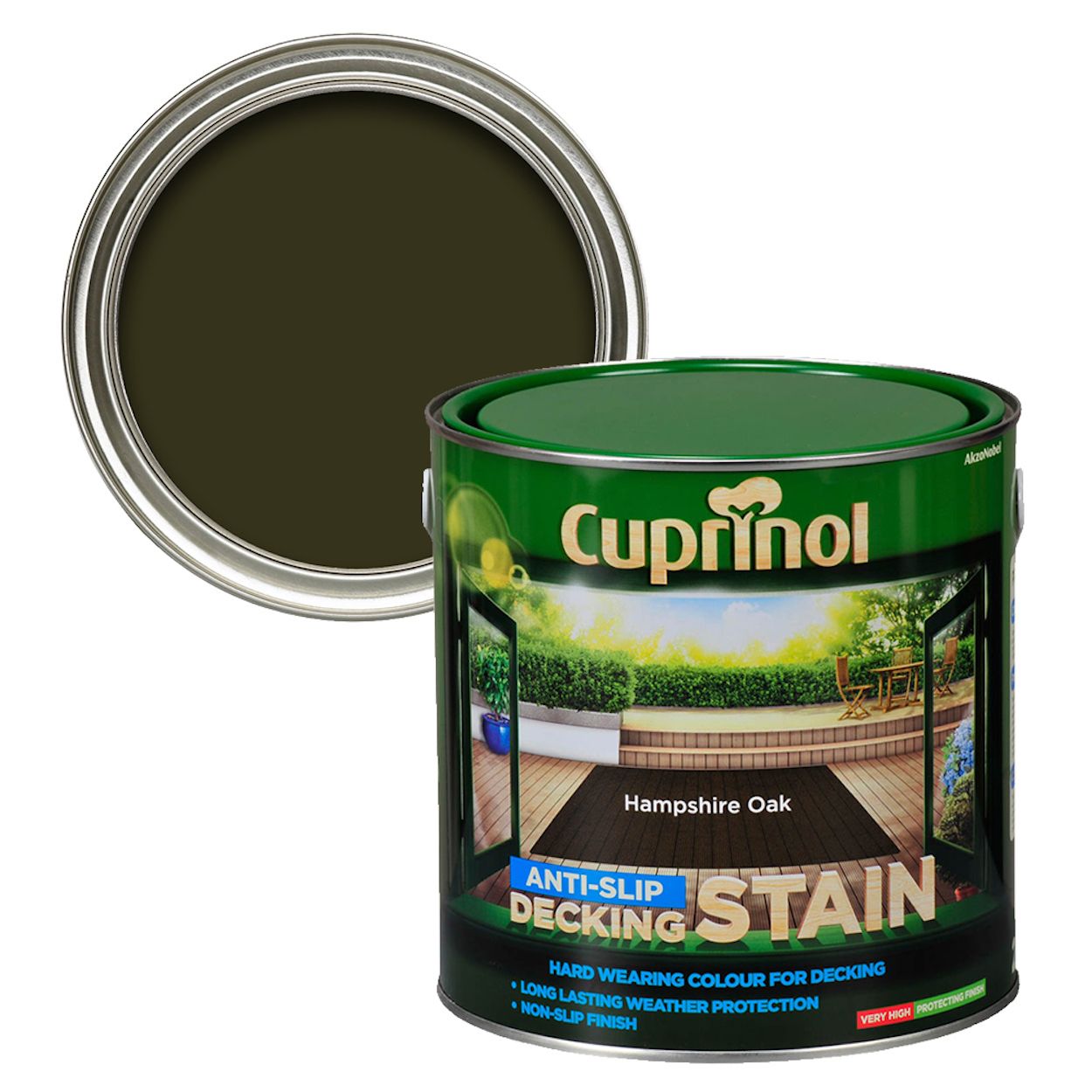 Cuprinol Anti-Slip Decking Stain Hampshire Oak 2.5L
