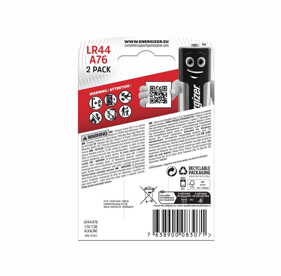 Energizer Battery Pack Light Up with LR44