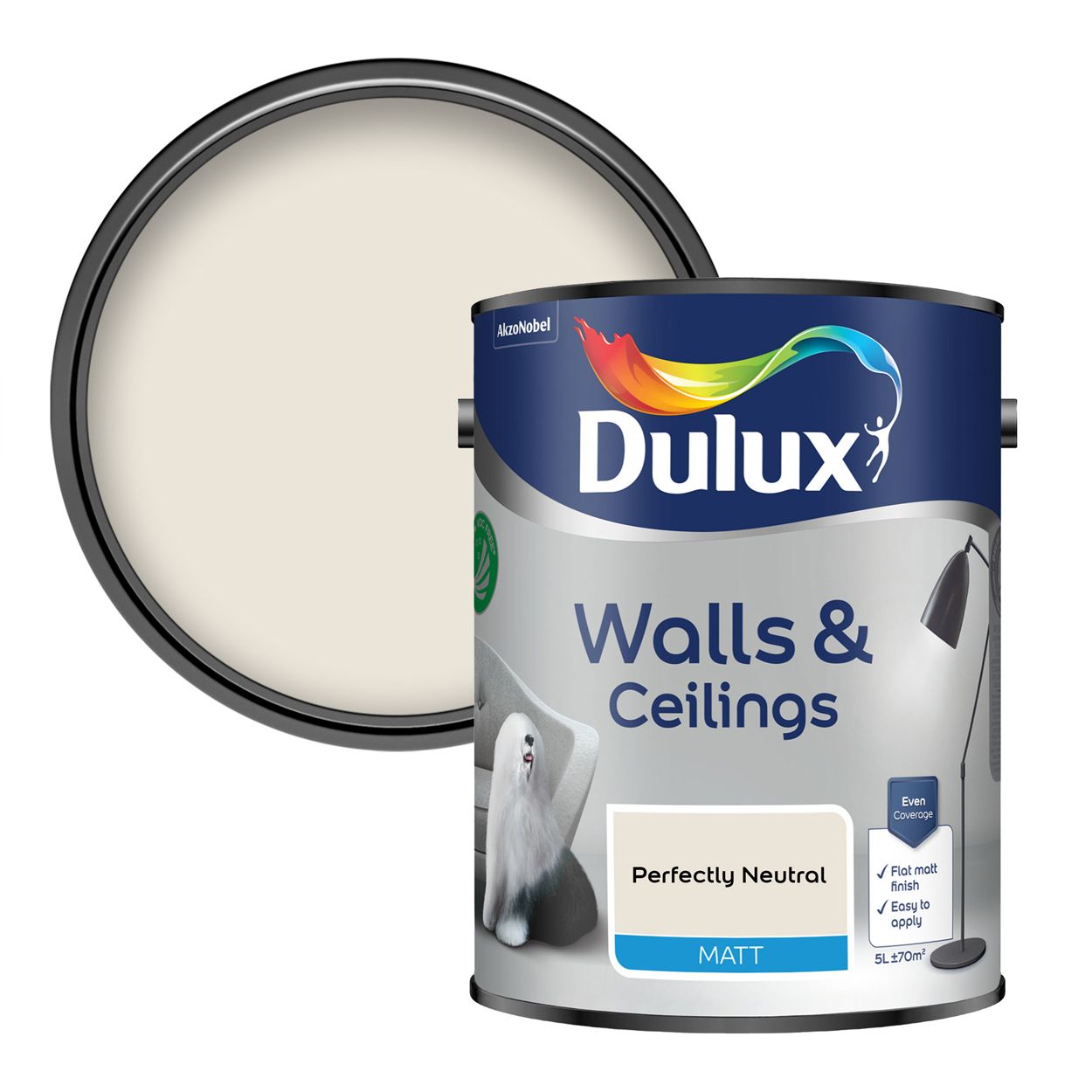 Dulux Walls & Ceilings Matt Perfectly Neutral 5L