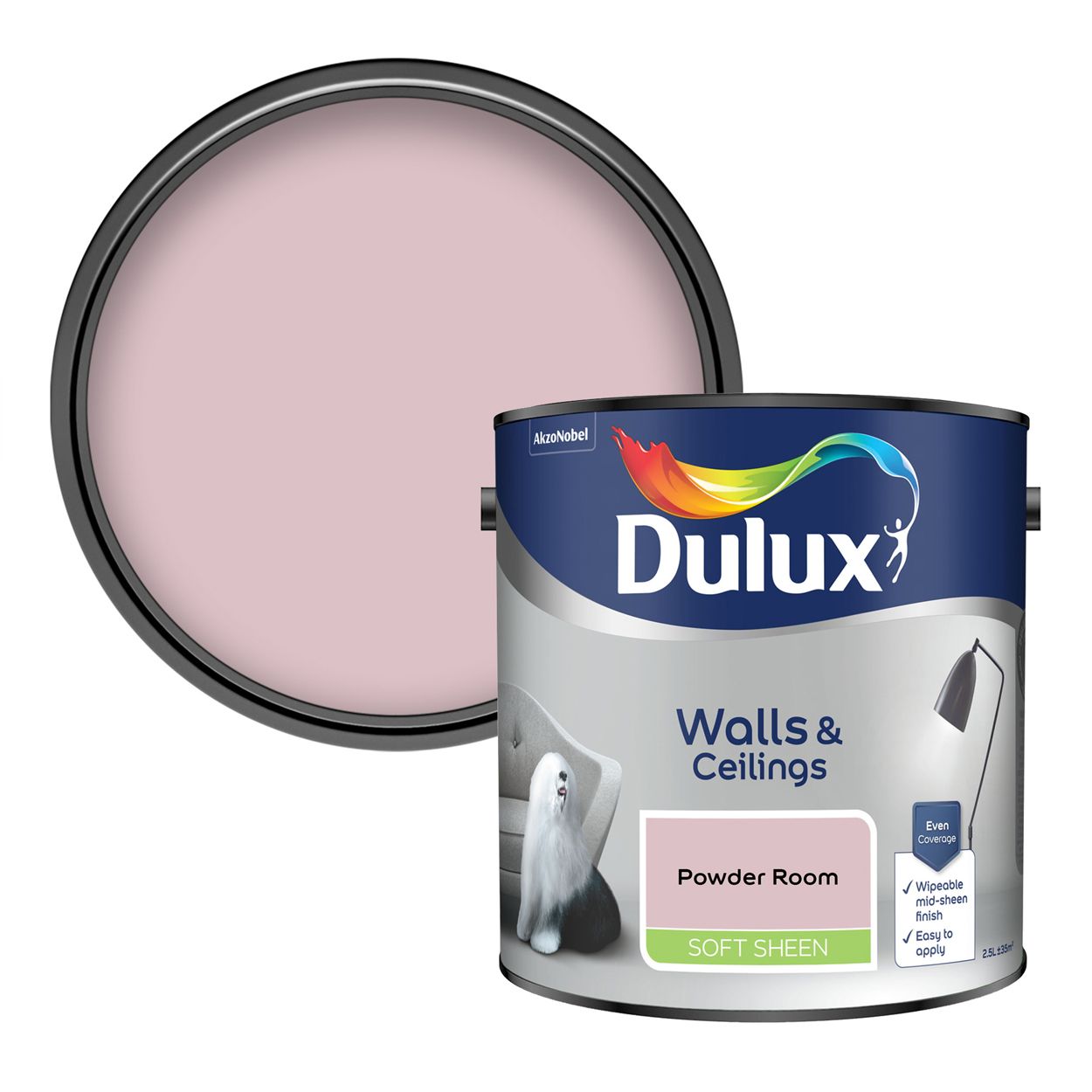 Dulux Walls & Ceilings Soft Sheen Powder Room 2.5L
