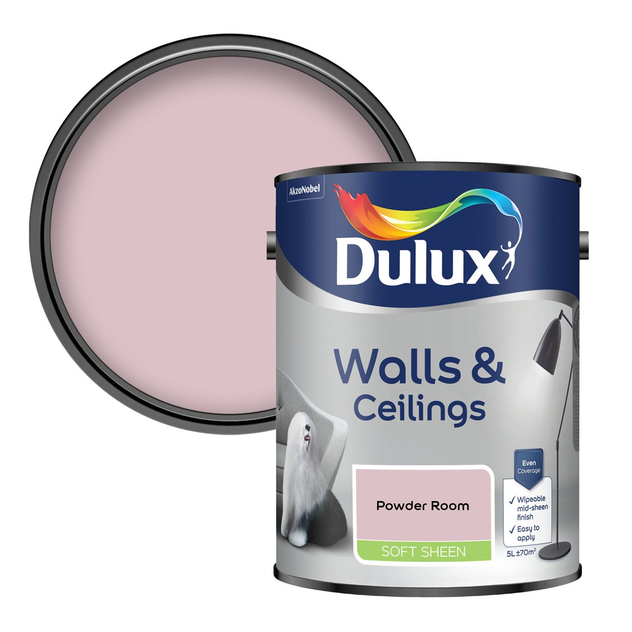 Dulux Walls & Ceilings Soft Sheen Powder Room 5L