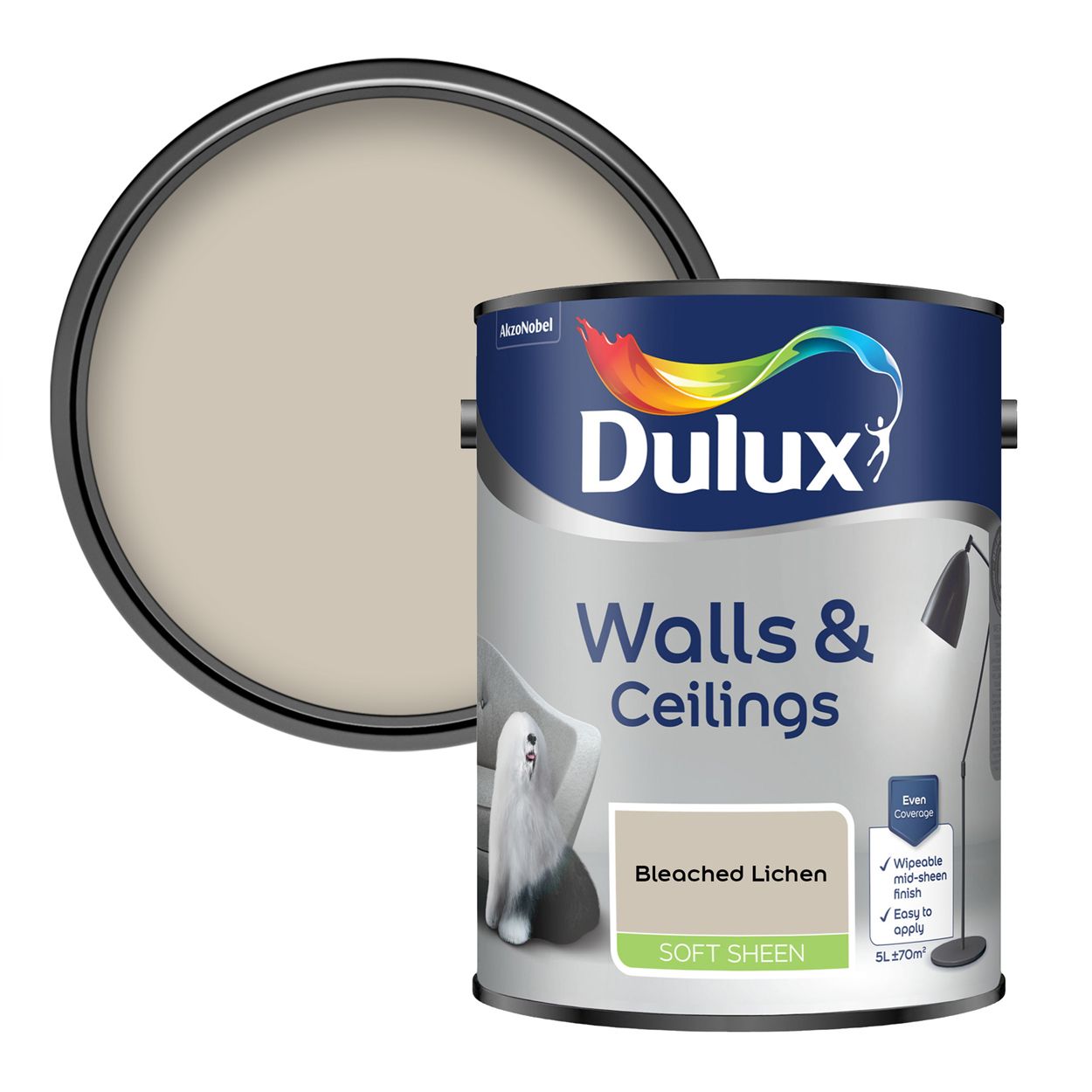 Dulux Vinyl Soft Sheen Bleached Lichen 5L