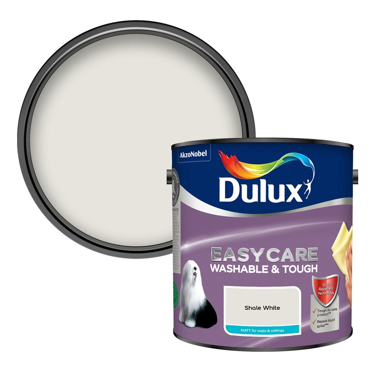 Dulux Easycare Washable & Tough Matt Shale White 2.5L
