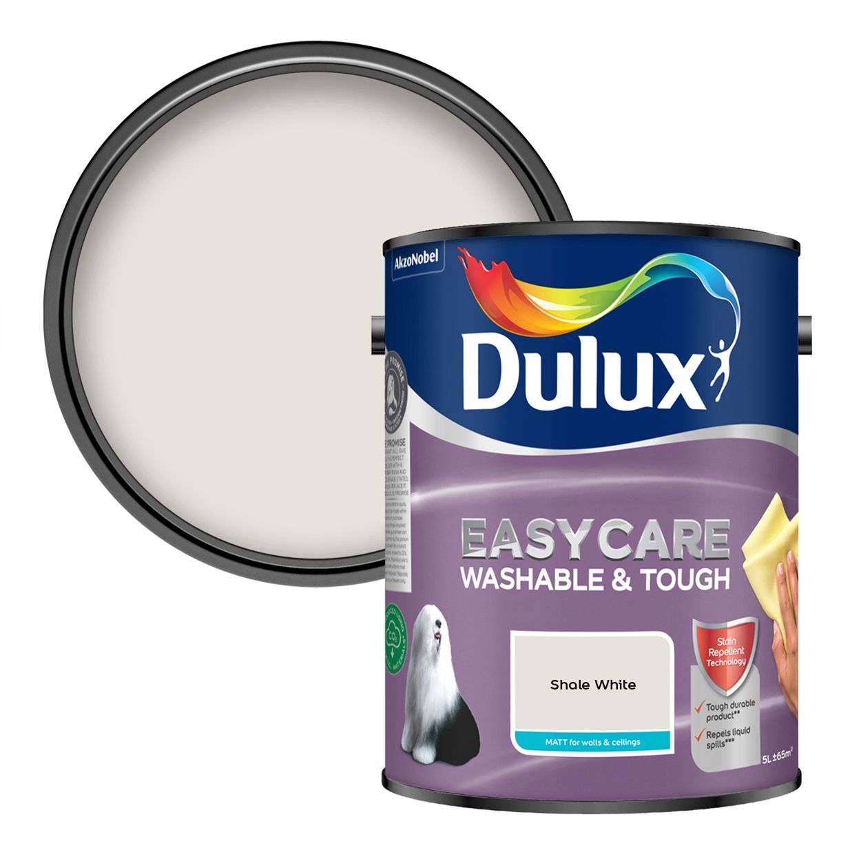 Dulux Easycare Washable & Tough Matt Shale White 5L