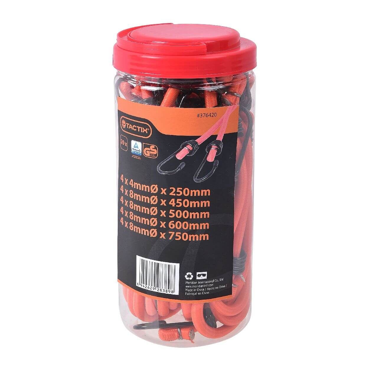 Tactix 20pc Bungee Cord W/Tube
