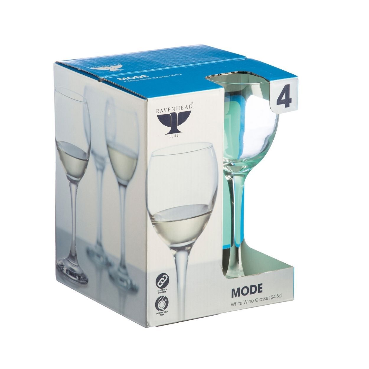 Mode Set Of 4 34Cl White Wine Glasses
