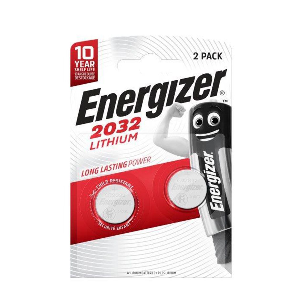 Energizer CR2032 Coin Lithium Battery - 2 Pack