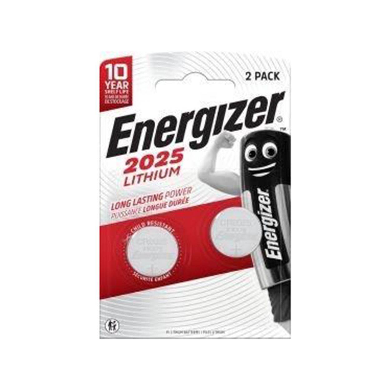 Energizer CR2025 Coin Lithium Battery - 2 Pack