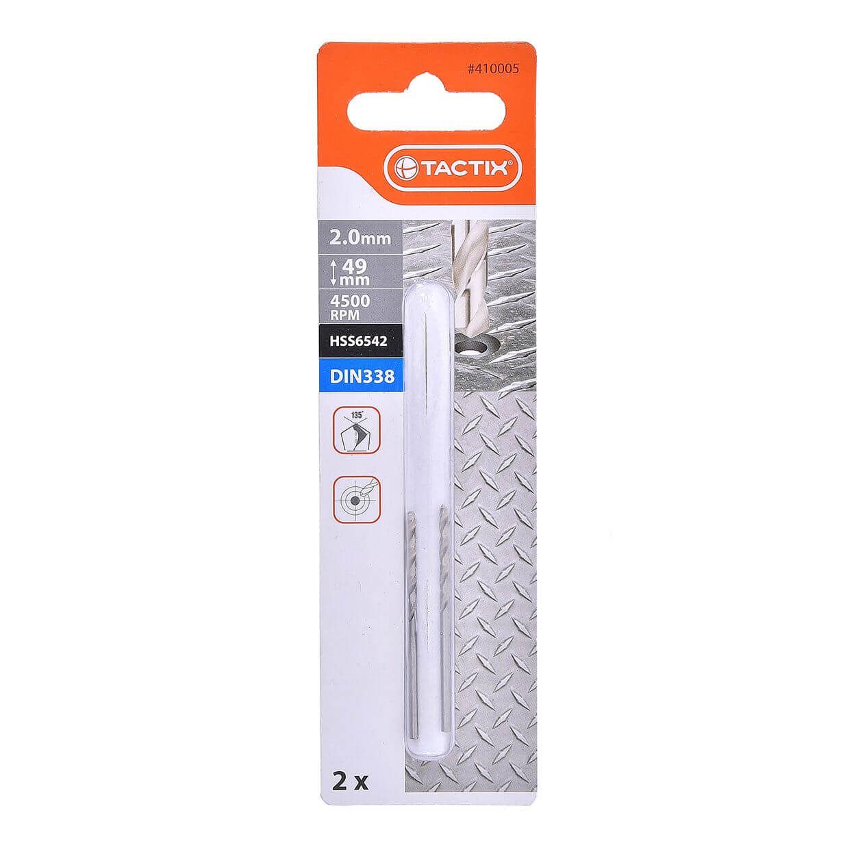 Tactix Hss Twist Drill 2Mm 2Pc