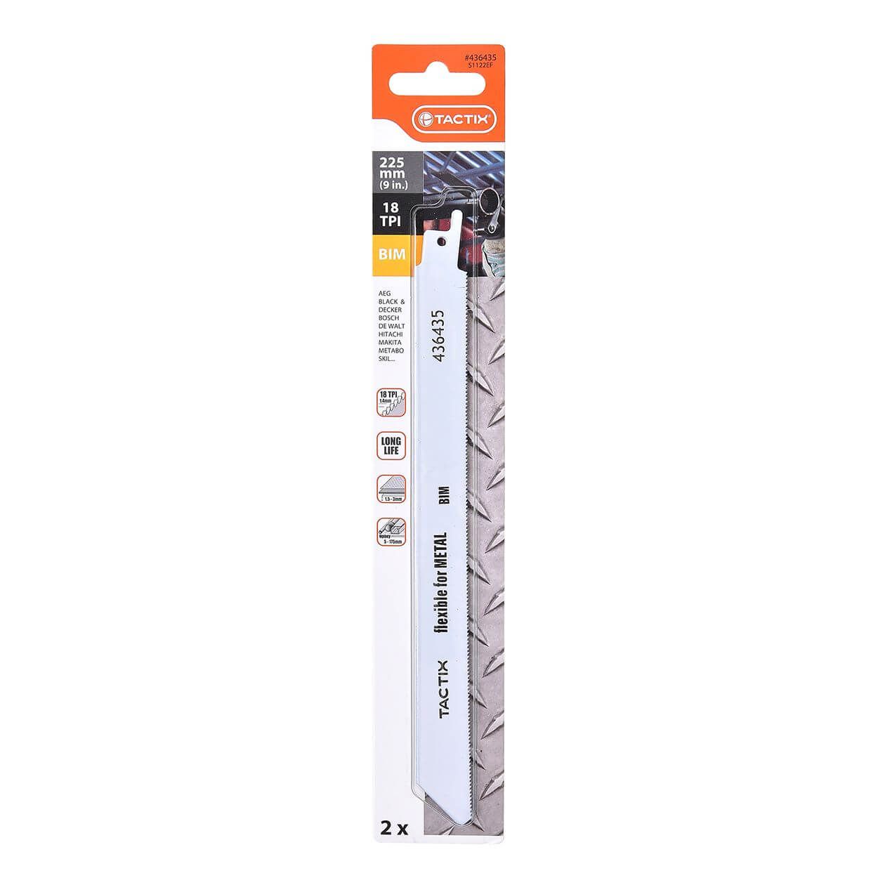 Tactix Reciprocating Saw Blades 2Pc 225Mm(9") 18Tpi