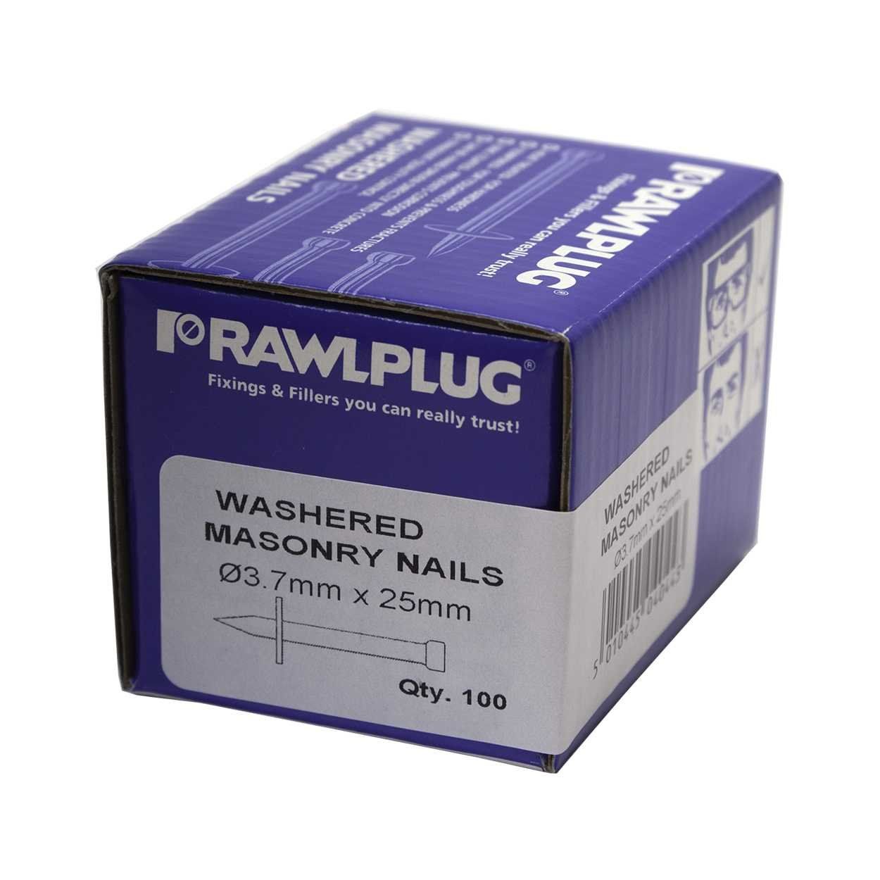 Rawlplug 3 x 75mm Masonry Nails box of 100