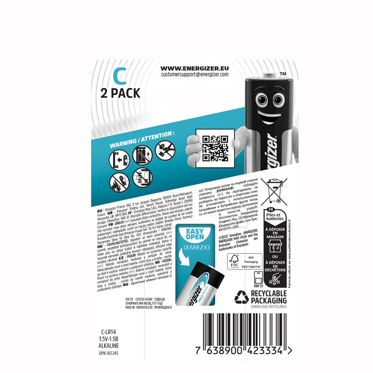 Energizer Max C 2 Pack Batteries