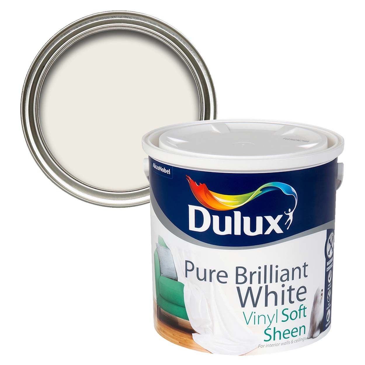 Dulux Vinyl Soft Sheen Pure Brilliant White 2.5L