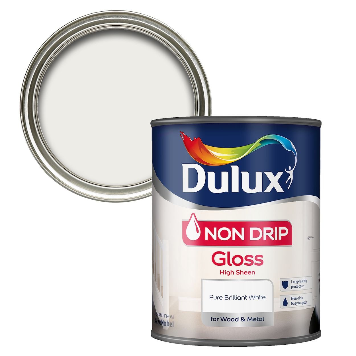 Dulux Non Drip Gloss Pure Brilliant White 1L