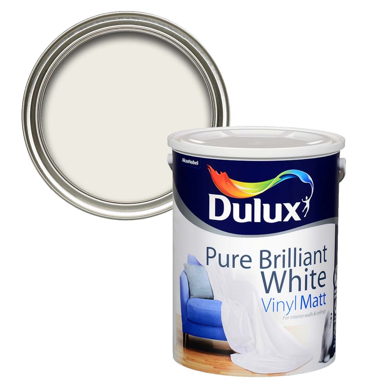 Dulux Vinyl Matt Pure Brilliant White 5L