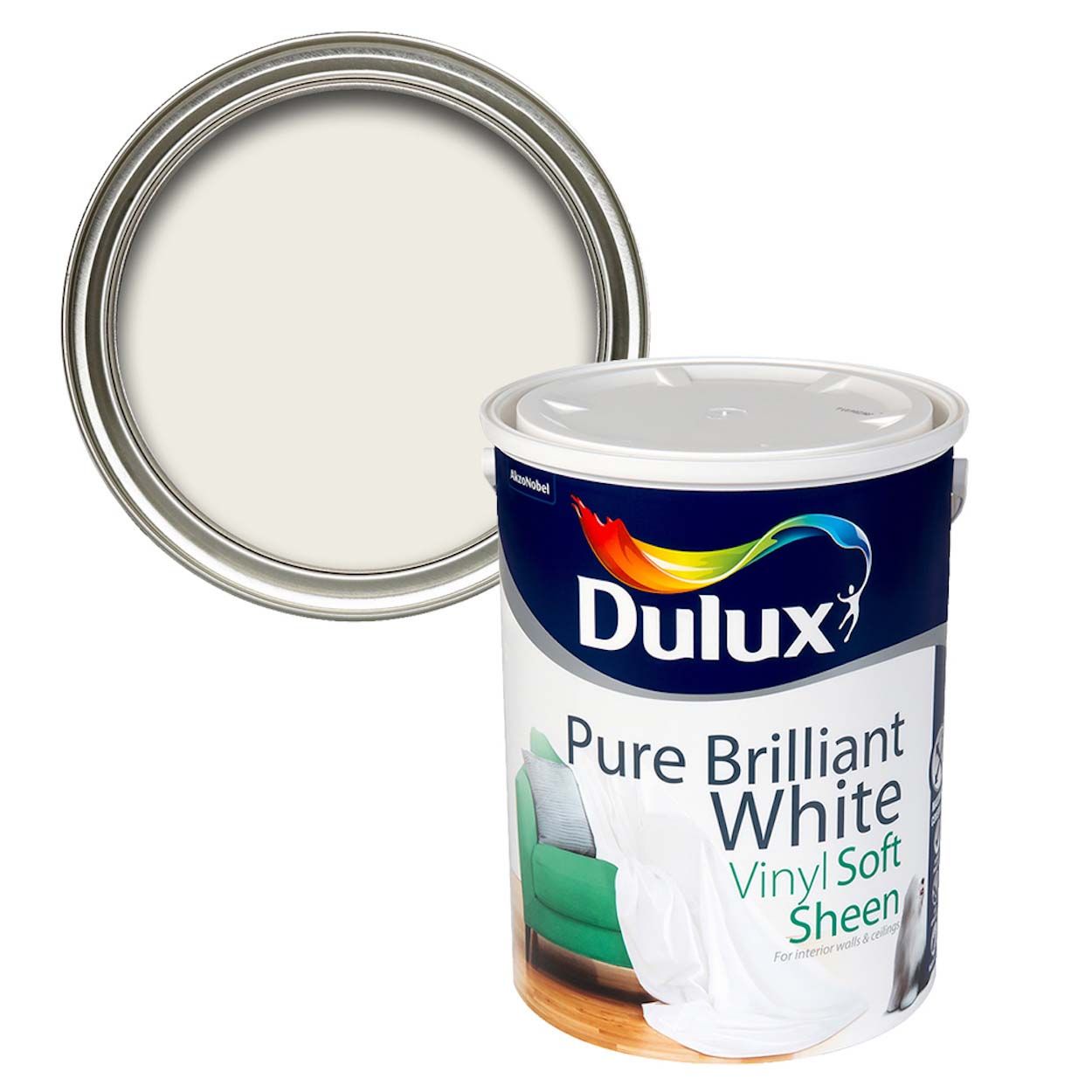 Dulux Vinyl Soft Sheen Pure Brilliant White 5L