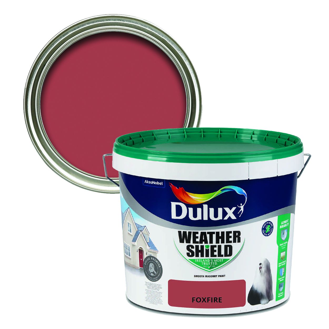 Dulux Weathershield Smooth Masonry Foxfire 10L