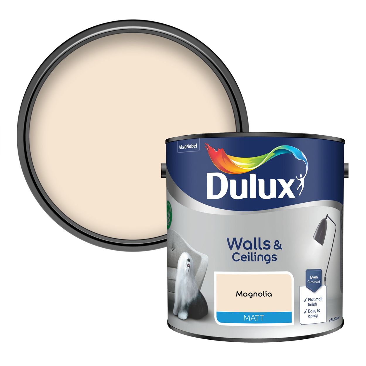 Dulux Vinyl Matt Magnolia 2.5L
