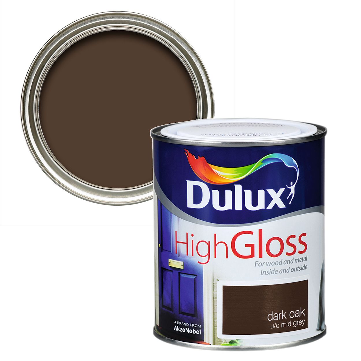 Dulux High Gloss Dark Oak 750ml
