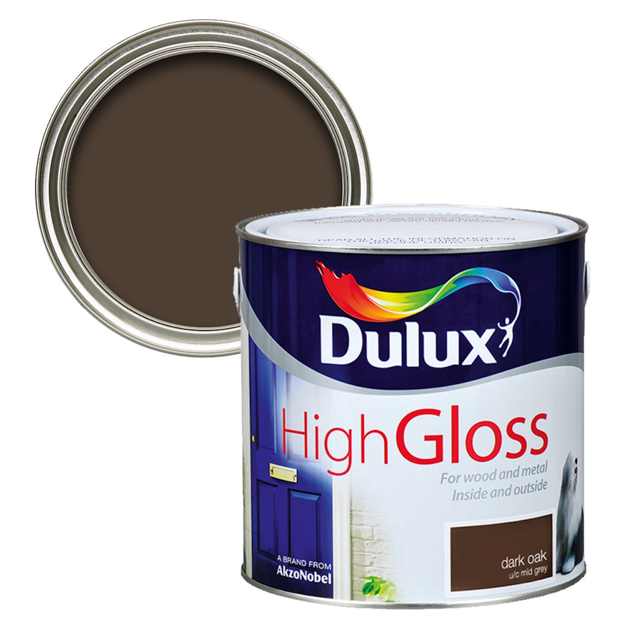 Dulux High Gloss Dark Oak 2.5L
