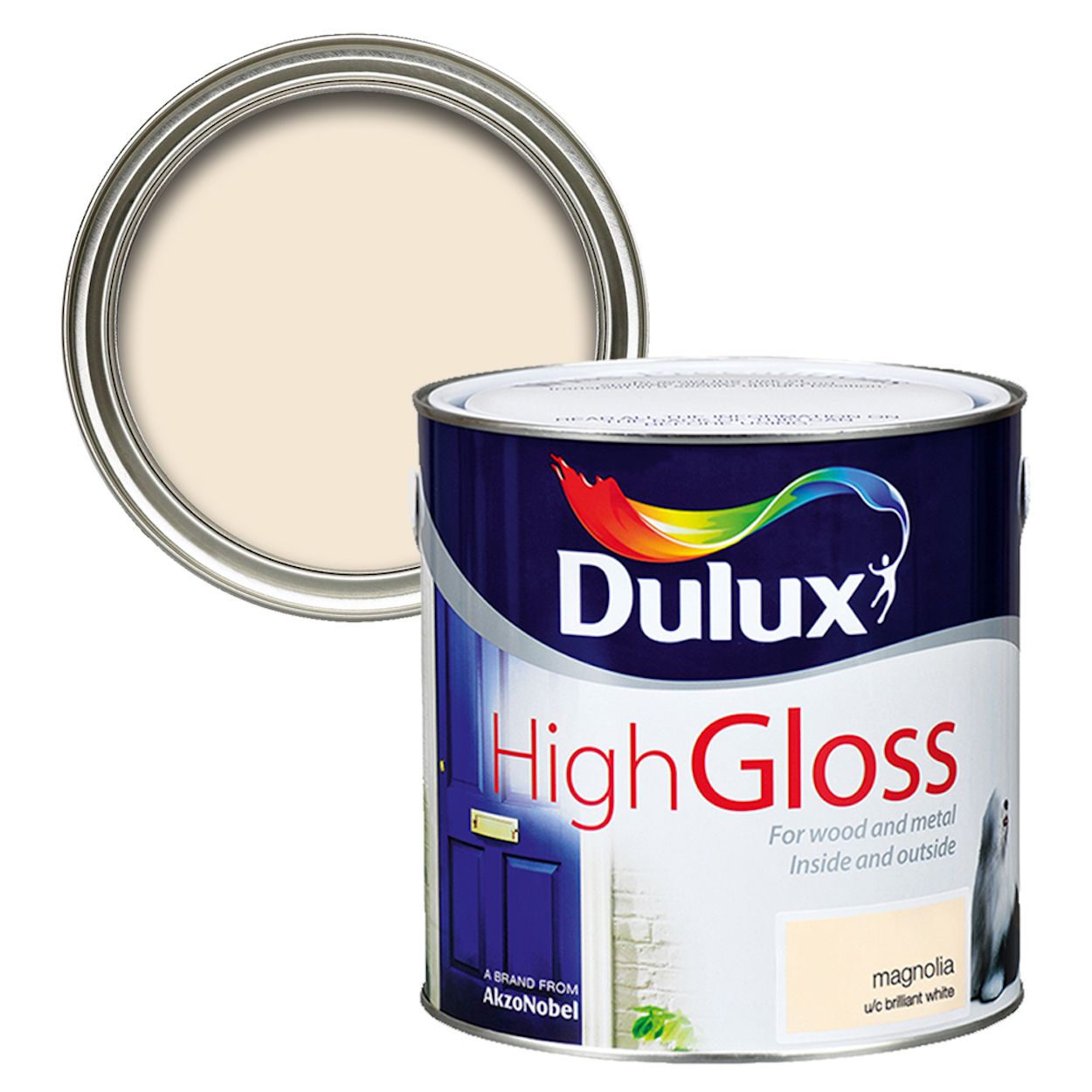Dulux High Gloss Magnolia 2.5L