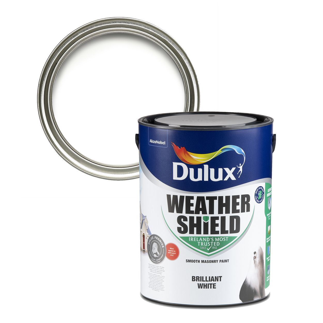 Dulux Weathershield Smooth Masonry Pure Brilliant White 5L