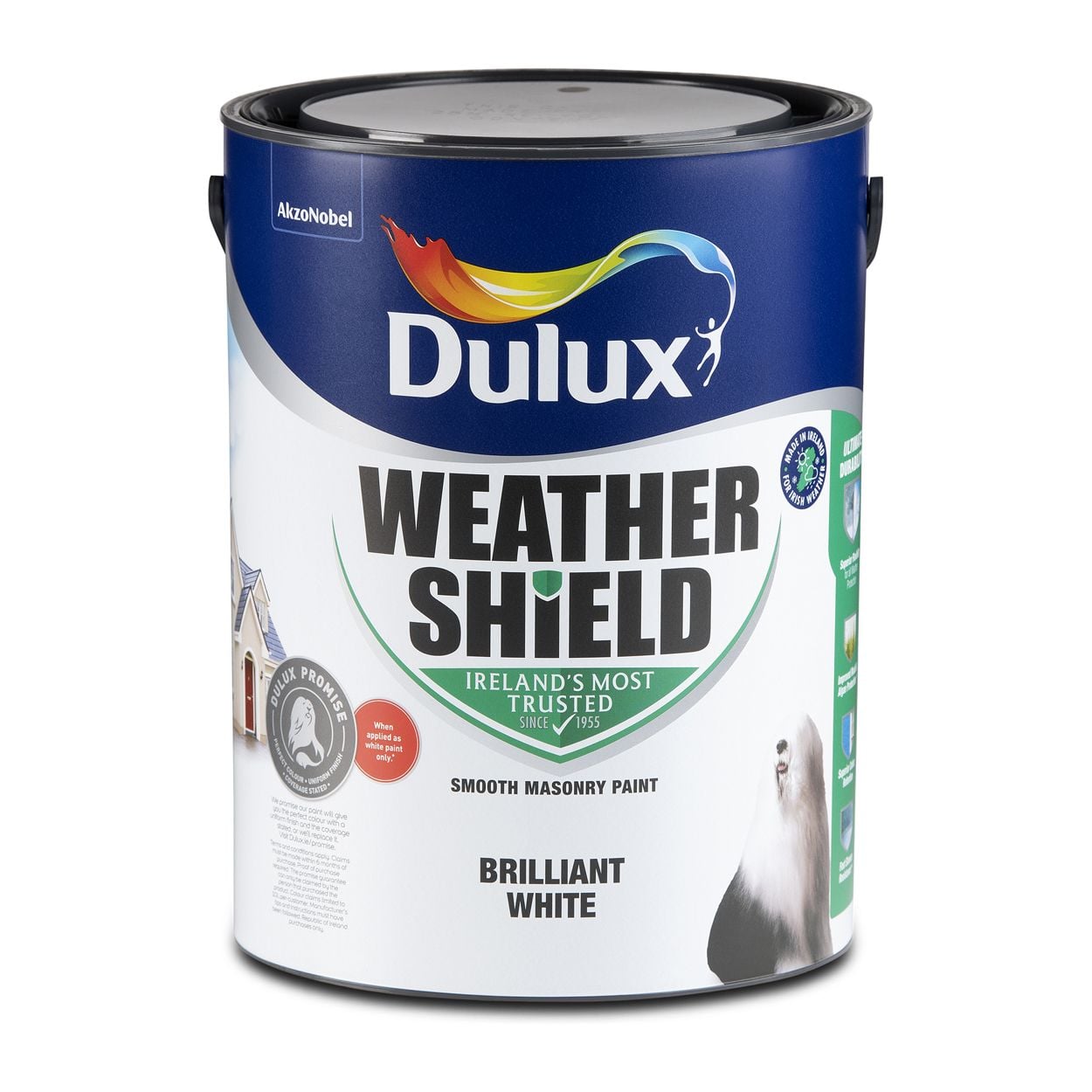 Dulux Weathershield Smooth Masonry Pure Brilliant White 5L