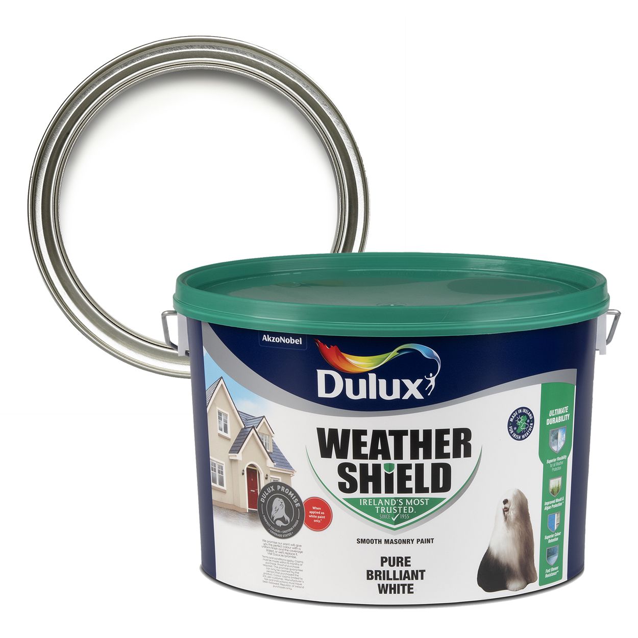 Dulux Weathershield Smooth Masonry Pure Brilliant White 10L