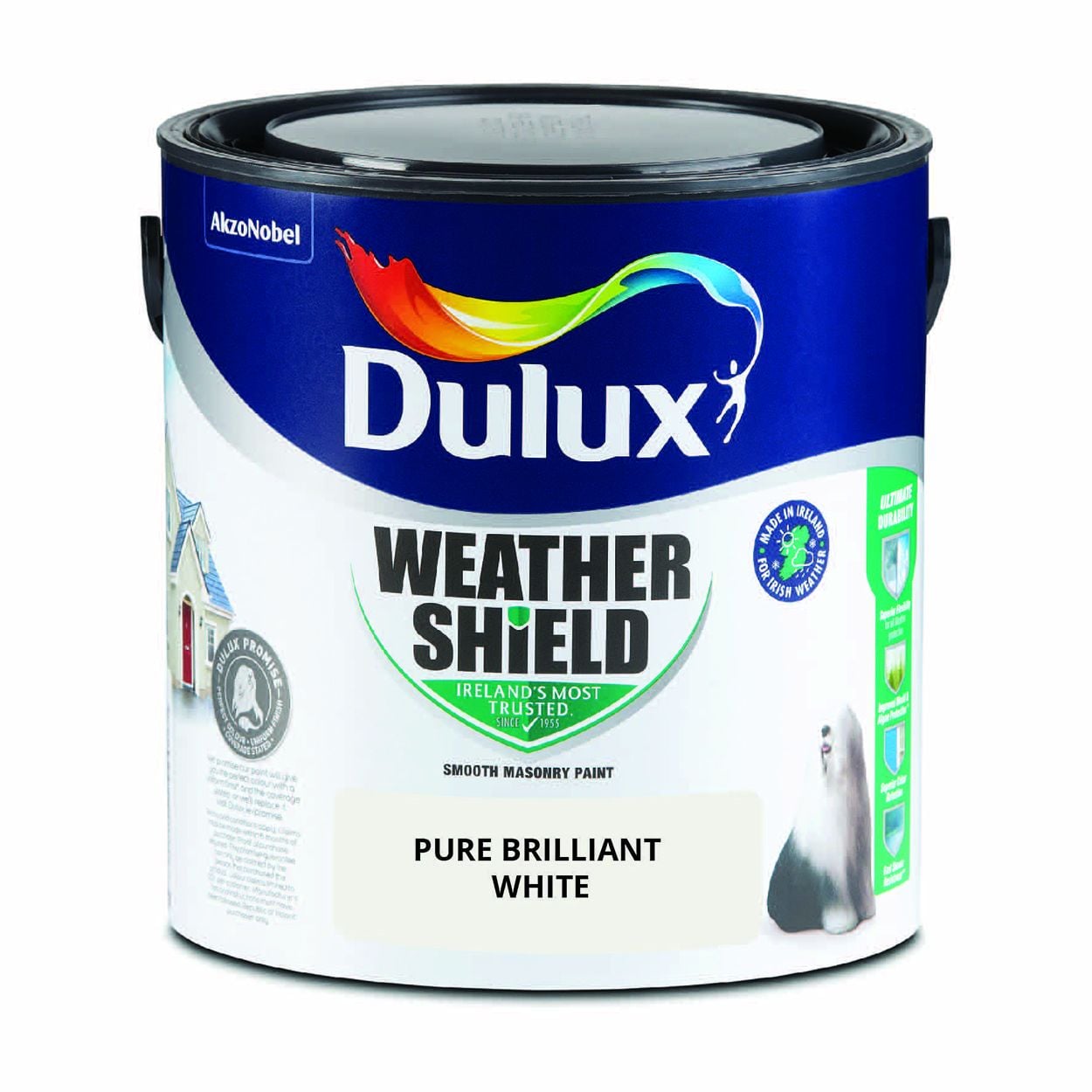 Dulux Weathershield Smooth Masonry Pure Brilliant White 2.5L