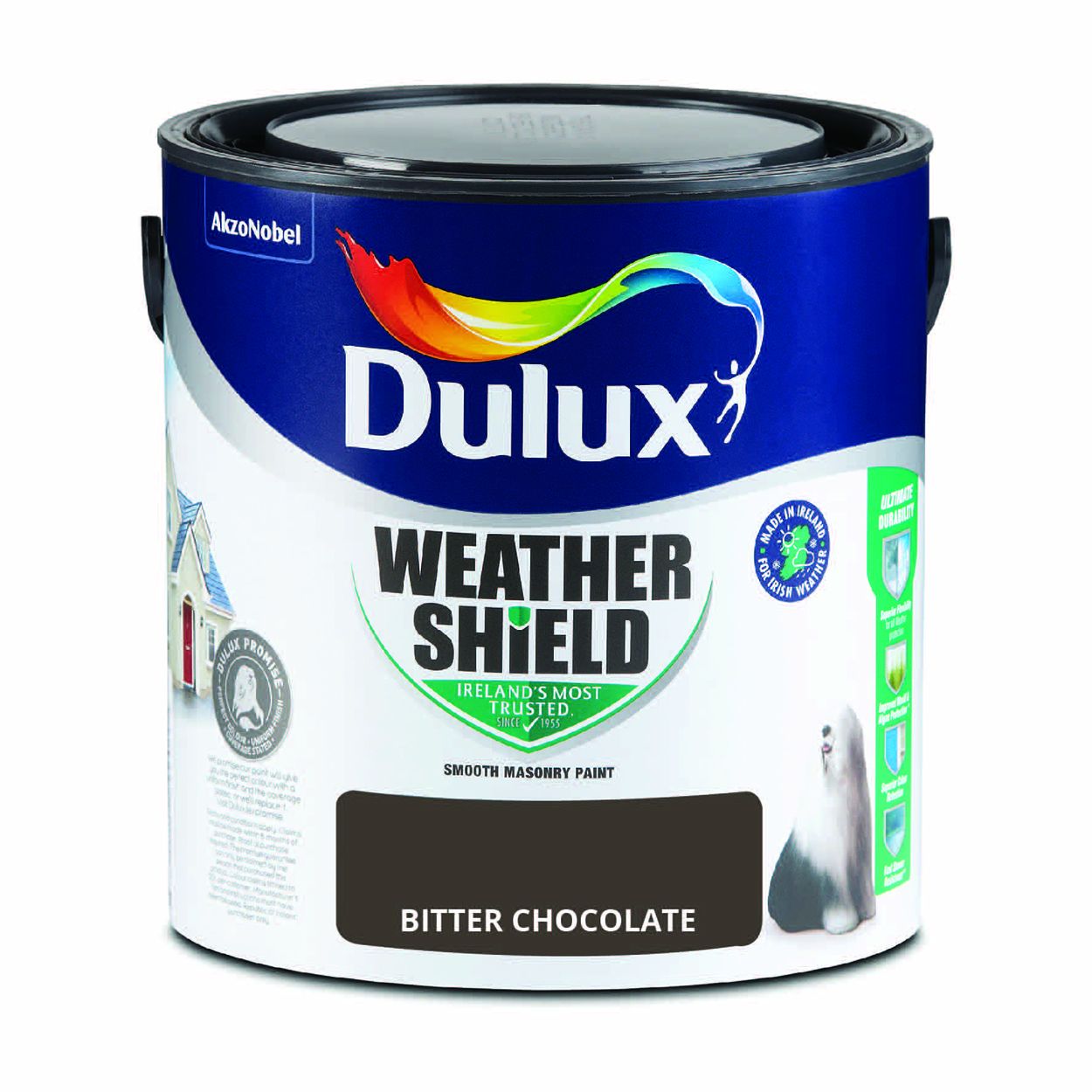 Dulux Weathershield Smooth Masonry Bitter Chocolate 2.5L