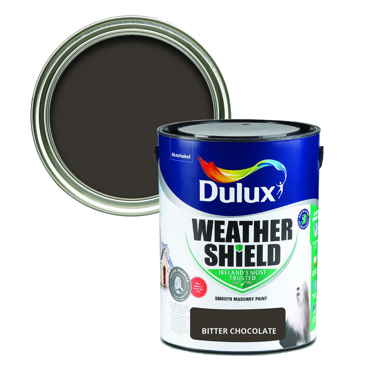 Dulux Weathershield Smooth Masonry Bitter Chocolate 5L