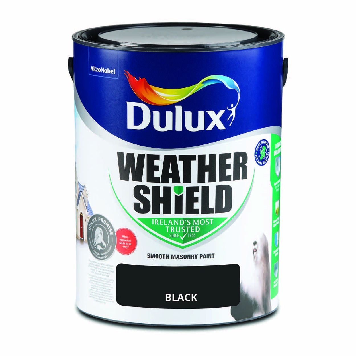 Dulux Weathershield Smooth Masonry Black 5L