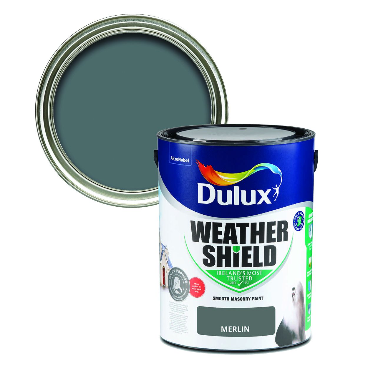 Dulux Weathershield Smooth Masonry Merlin 5L