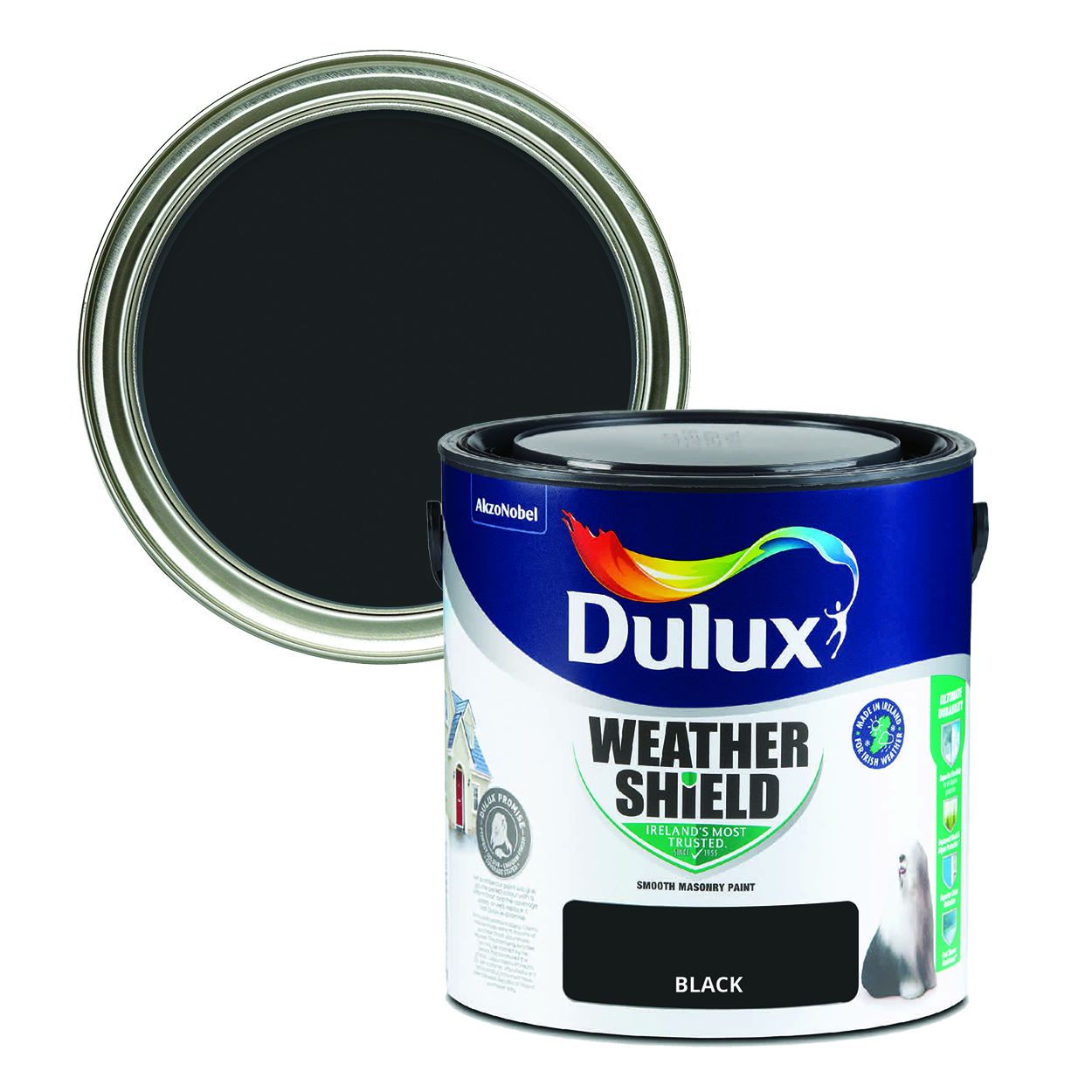 Dulux Weathershield Smooth Masonry Black 2.5L