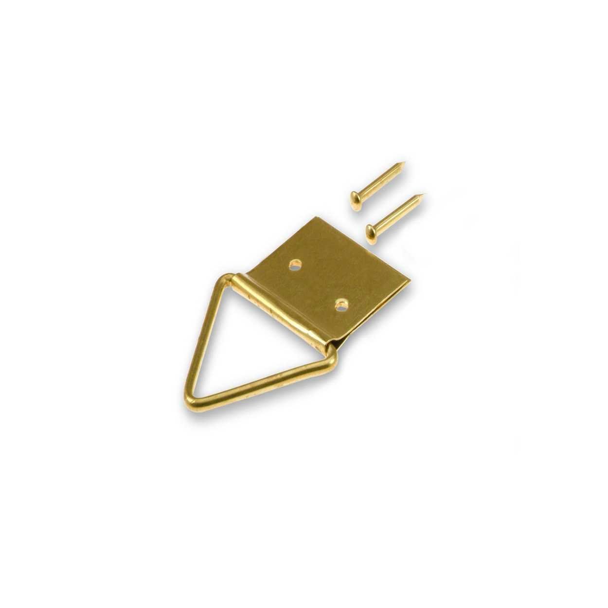 Picture Hanger Brass Plated 4/2 Holes