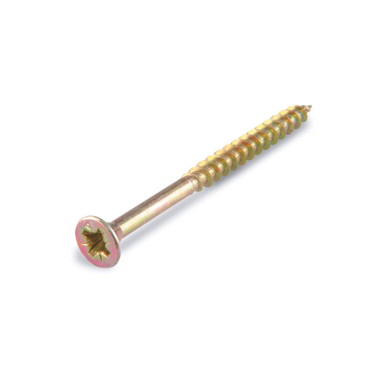 Chipboard Screw "Basic" 4,0X 50 Yellow Plated Countersunk Head Pz2