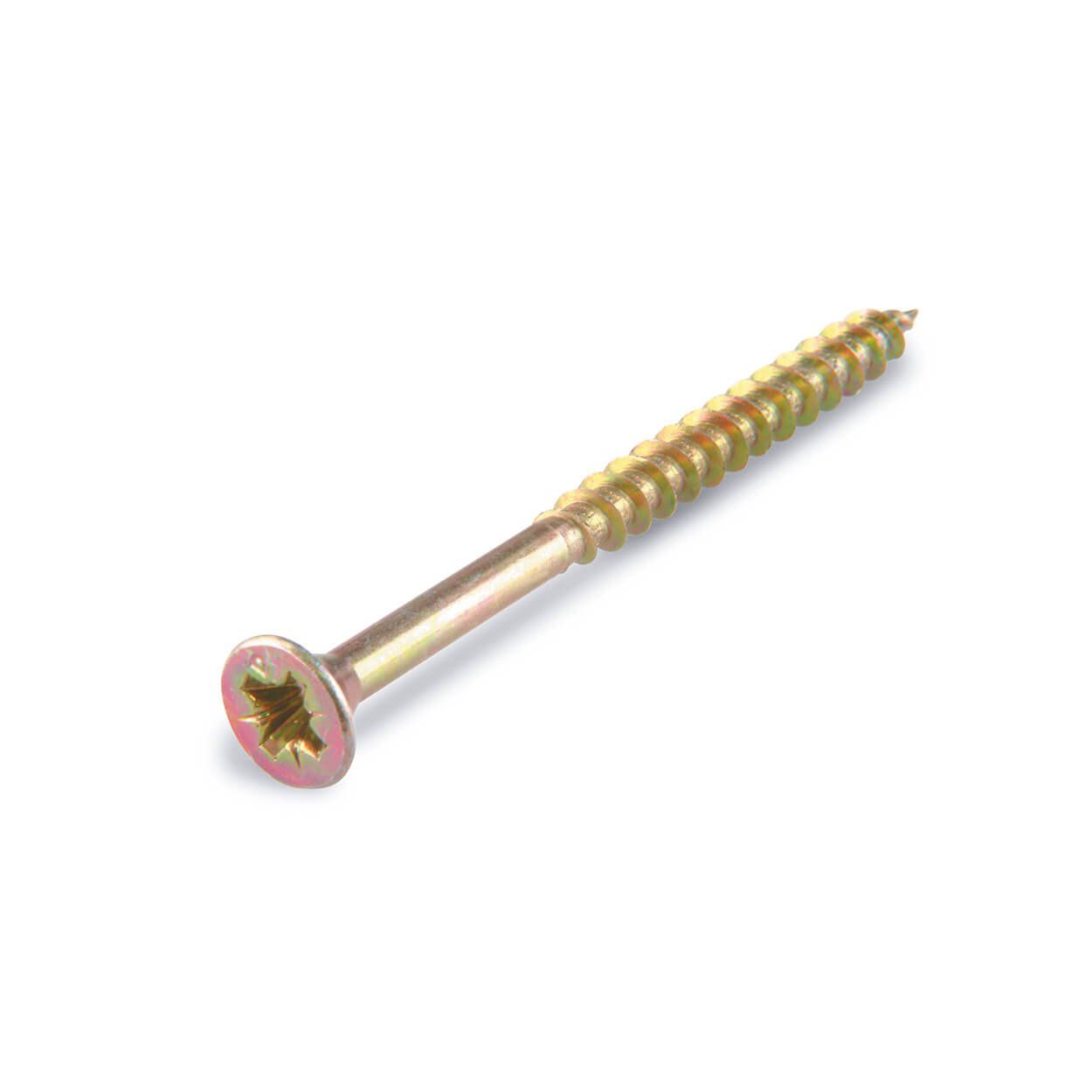 Chipboard Screw "Basic" 4,5X 20 Yellow Plated Countersunk Head Pz2