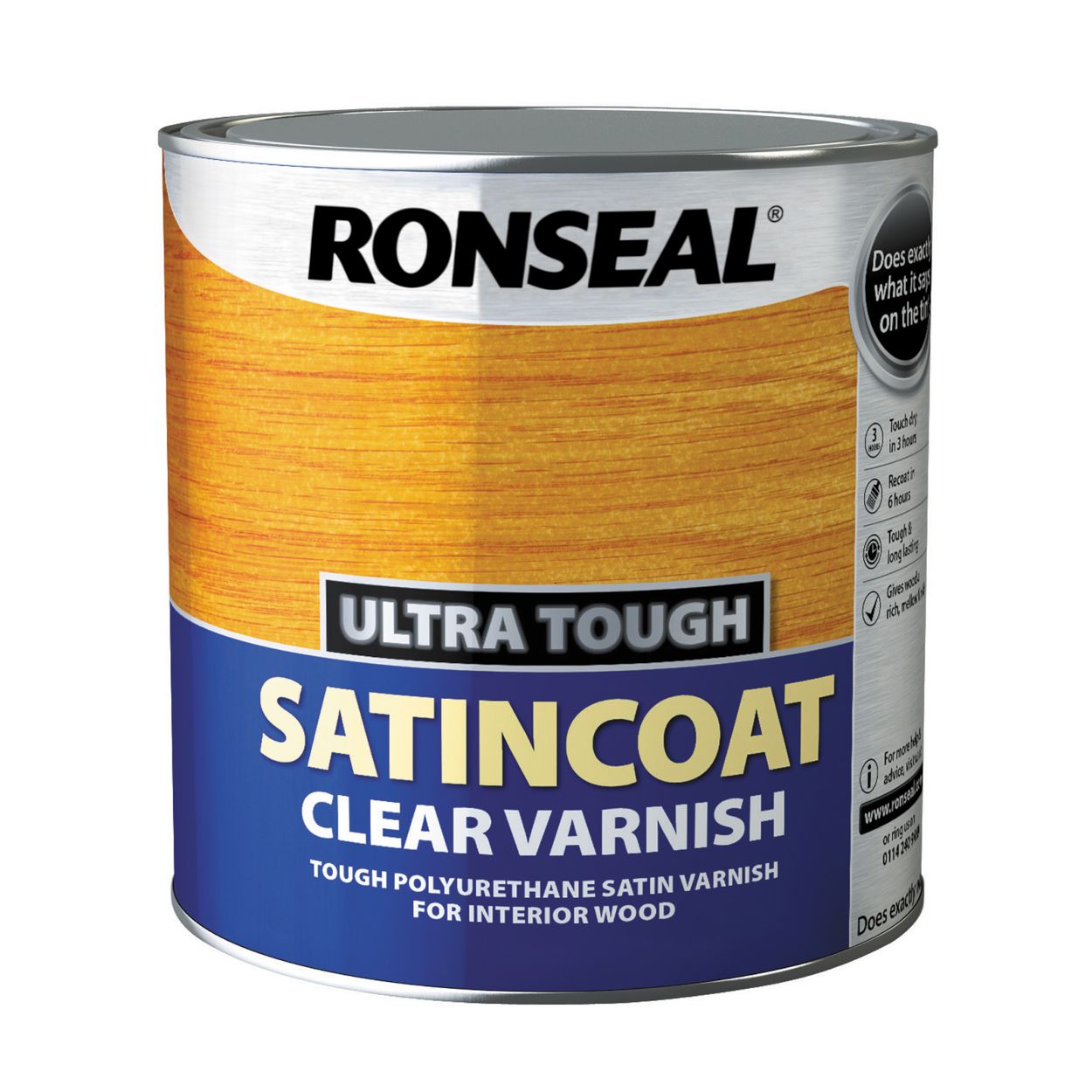 Ronseal 2.5 Litres Ultra Tough Varnish Satincoat