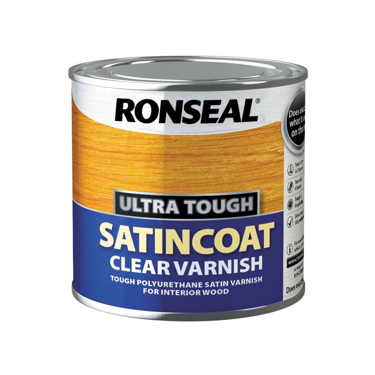 Ronseal 250ml Ultra Tough Varnish Satincoat