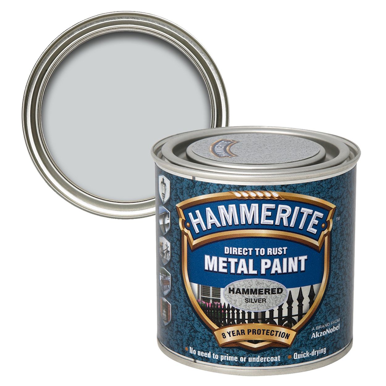 Hammerite Hammered Silver 250ml