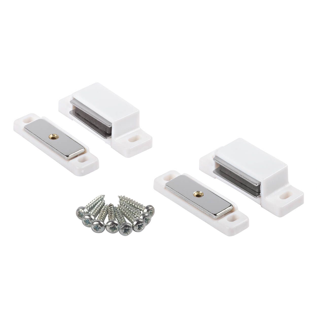 Magnetic Catch 4 Kg Plastic White Moveable Plate