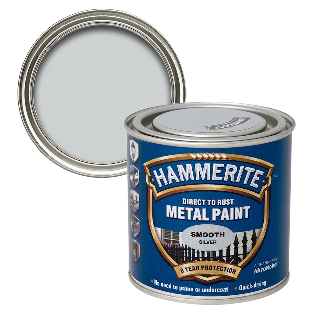 Hammerite Smooth Silver 250ml