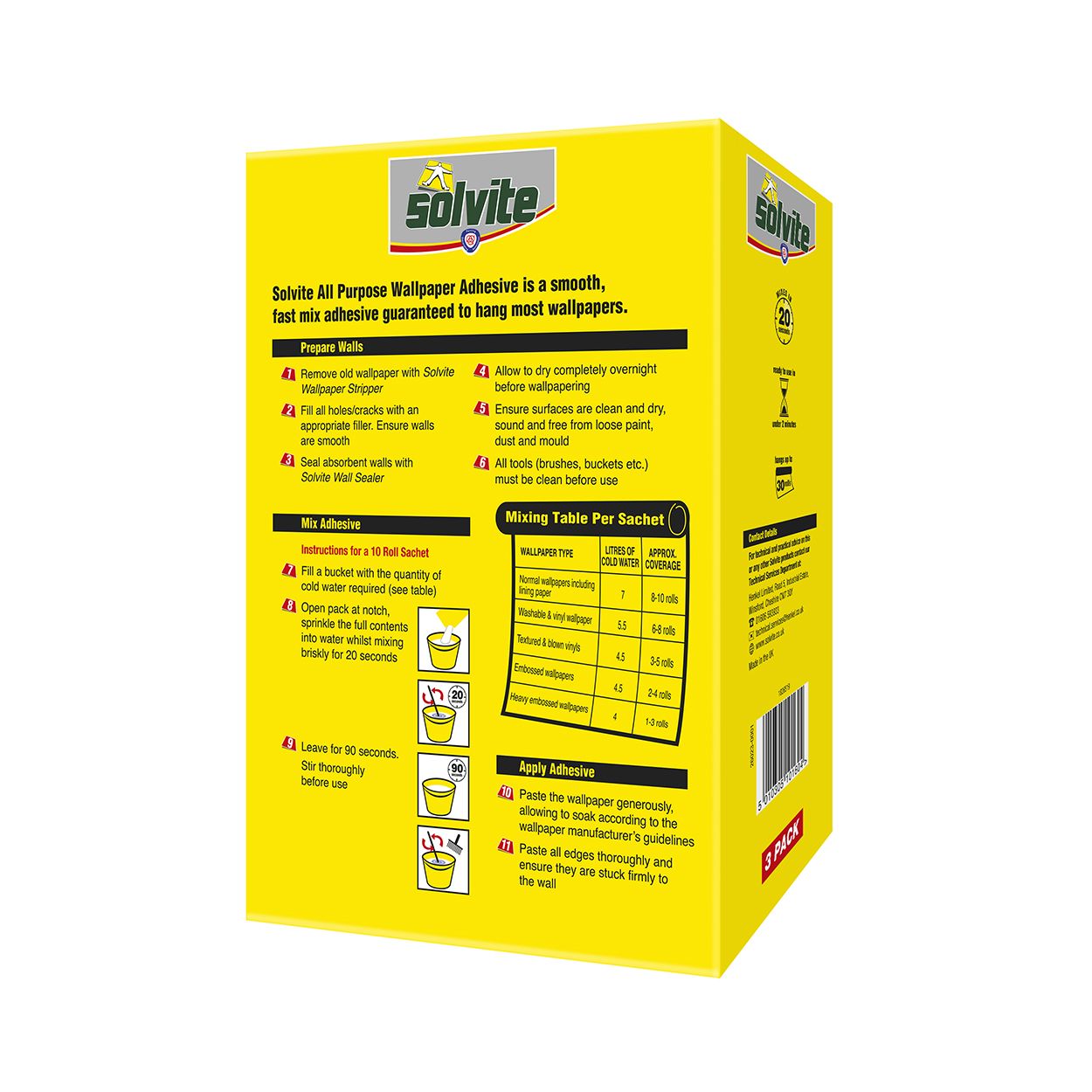 Solvite All Purpose Wallpaper Adhesive 20 Rolls