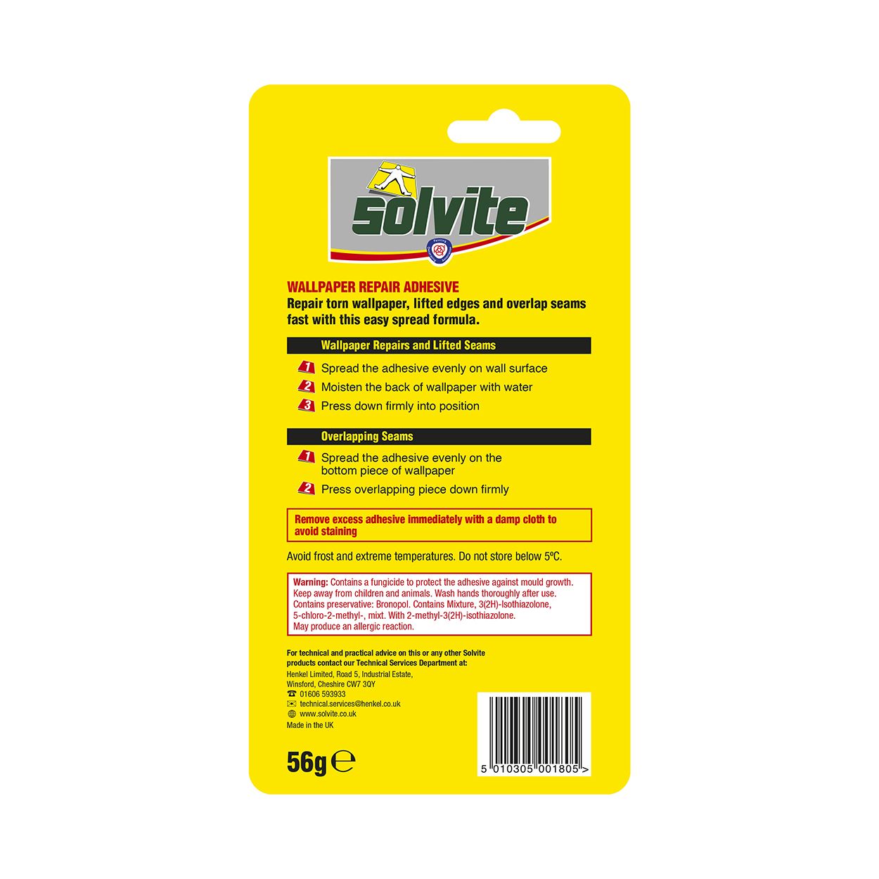 Solvite Wallpaper Repair Adhesive 56g 