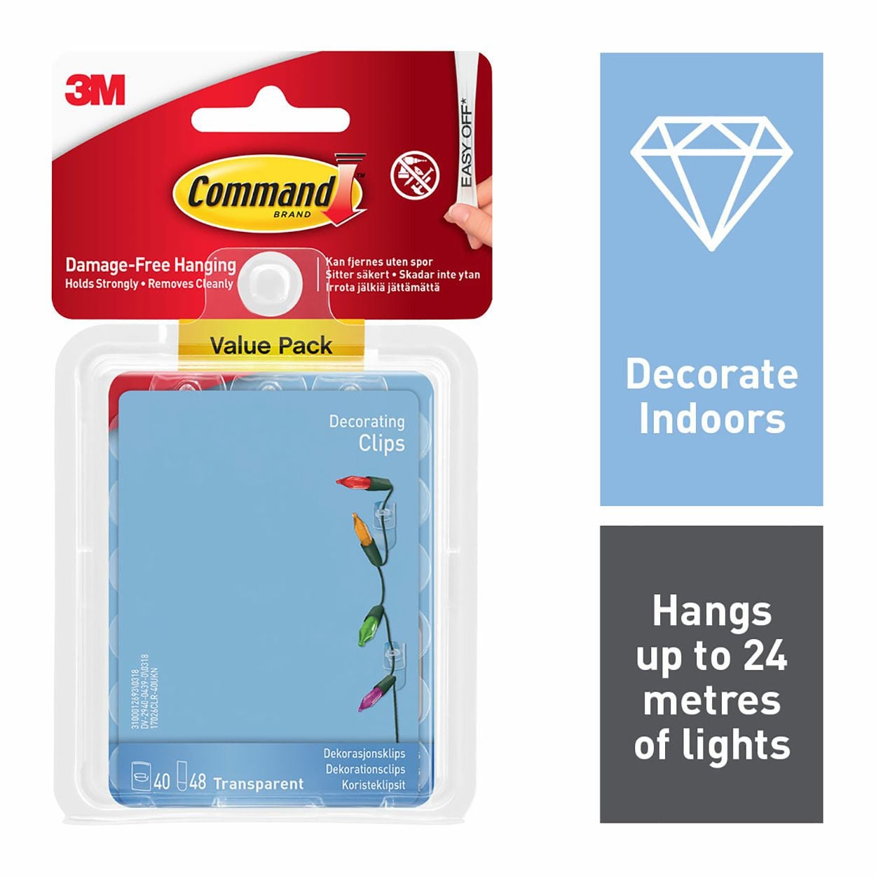 Command Clear Decorating Clips Value Pack