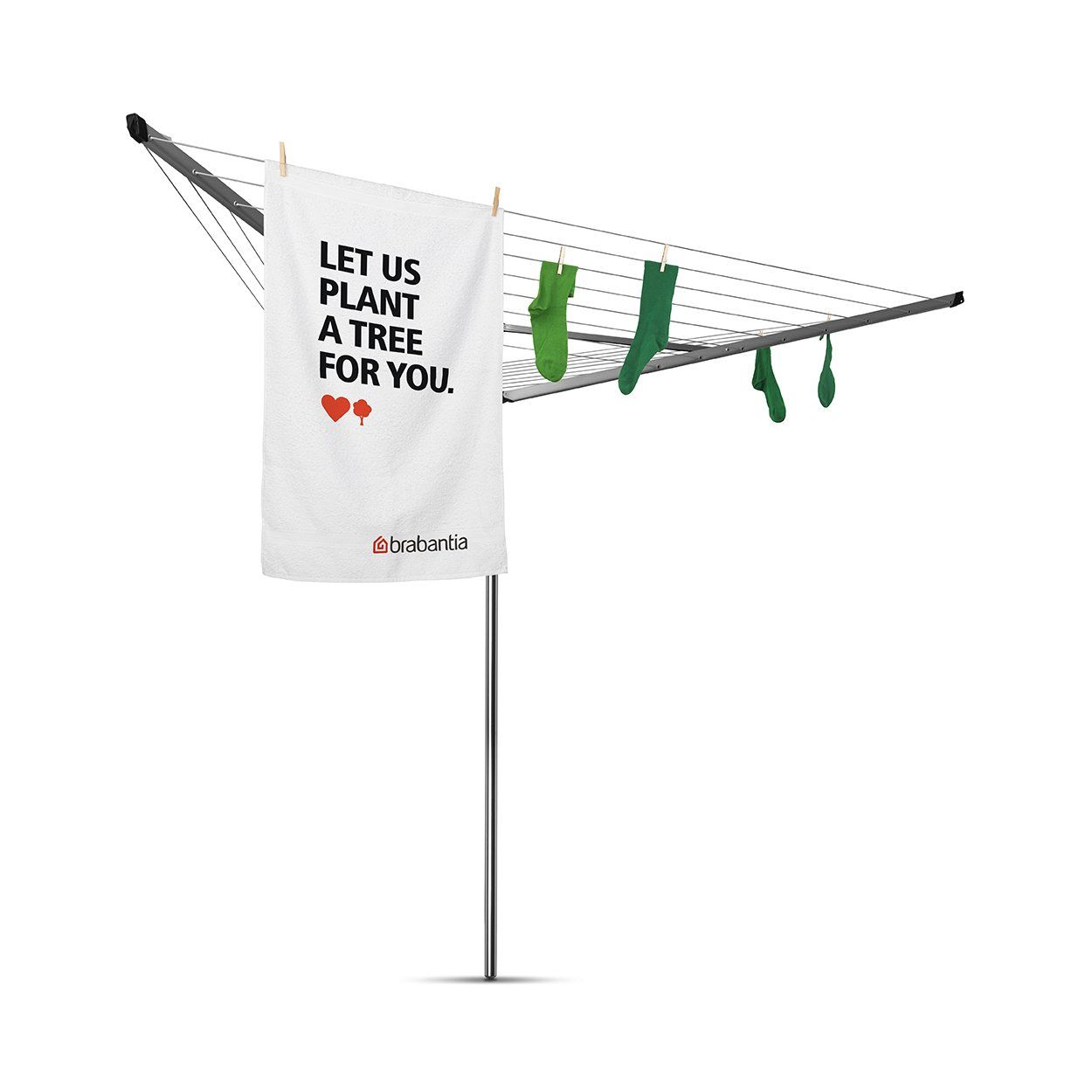 Brabantia Essential 30m Rotary Line, with ground tube