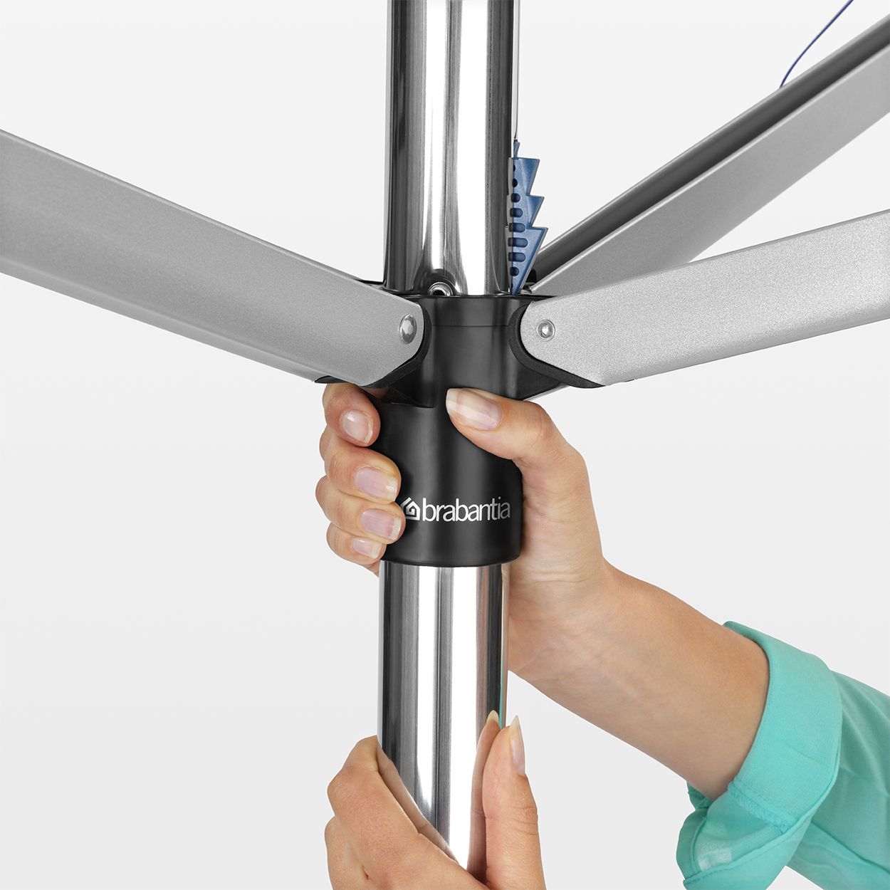 Brabantia 50m 4 arm Topspinner Rotary with Soil Spear