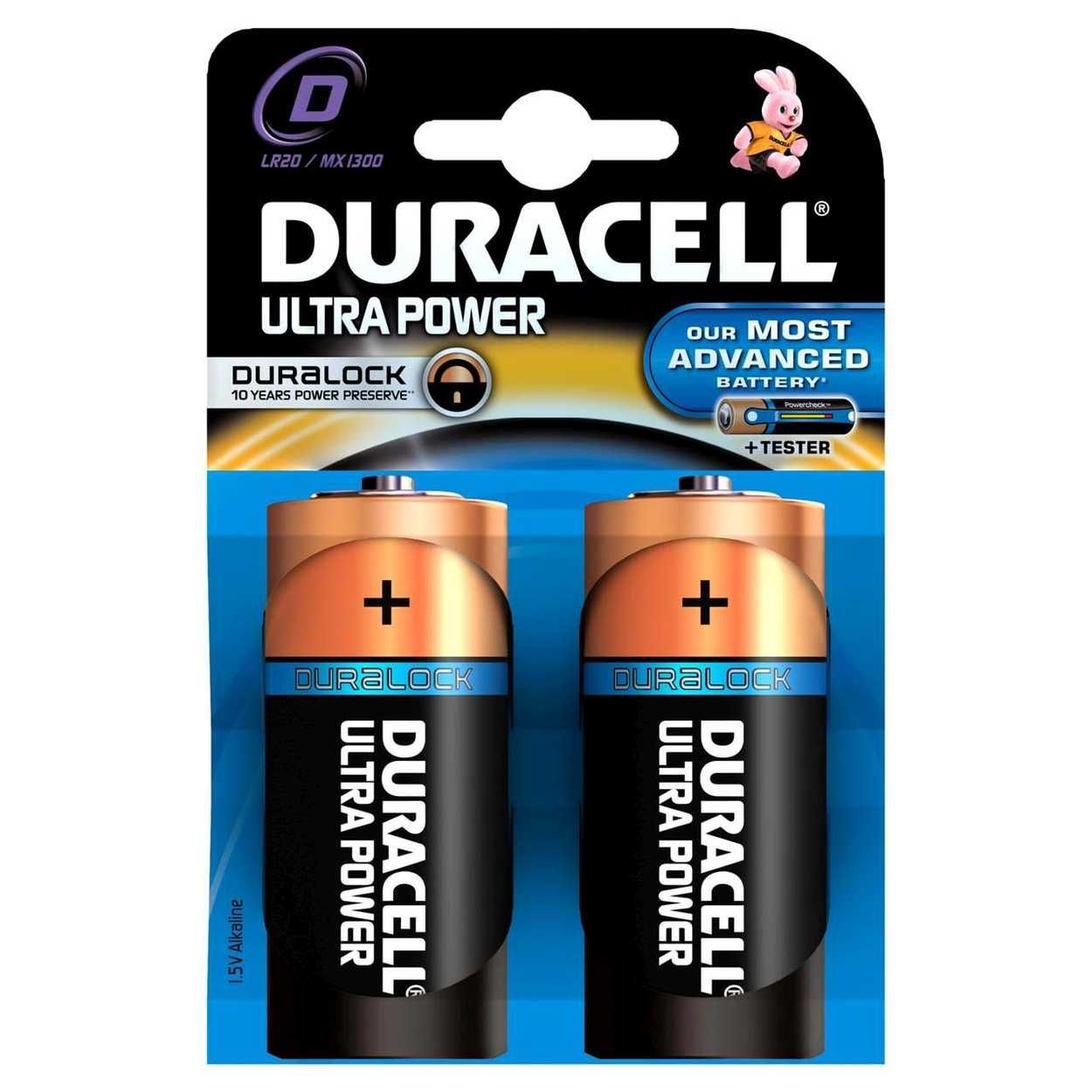 Duracell Ultra D Size Battery 2 Pack